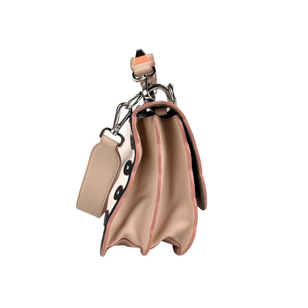 Fendi Leather Pink Shoulder Black Canai Bag
